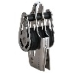 Niederholer Block Mit V Klemme 6mm 3 Rollen + BÜgel Gleitlager